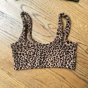ARQ leopard print bra size medium wide strap